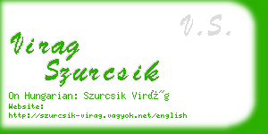 virag szurcsik business card